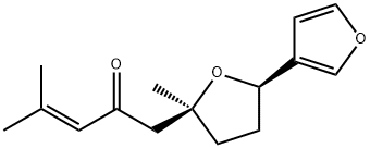 4-Methyl-1-[(2R)-2,3,4,5-tetrahydro-5-methyl[2,3'-bifuran]-5β-yl]-3-penten-2-one 구조식 이미지