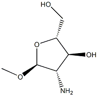 Methyl 2-amino-2-deoxy-α-D-arabinofuranoside Structure