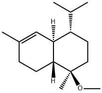 (1R)-1,2,3,4,4aβ,7,8,8aα-Octahydro-4β-isopropyl-1,6-dimethyl-1α-methoxynaphthalene 구조식 이미지