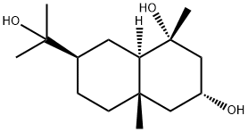 (1R,8aR)-Decahydro-7β-(1-hydroxy-1-methylethyl)-1,4aβ-dimethyl-1,3α-naphthalenediol 구조식 이미지