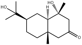 (4R,4aR)-Decahydro-4-hydroxy-6α-(1-hydroxy-1-methylethyl)-4,8aα-dimethylnaphthalen-2-one Structure