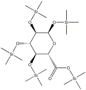 1-O,2-O,3-O,4-O-테트라키스(트리메틸실릴)-α-D-글루코피라누론산트리메틸실릴에스테르 구조식 이미지