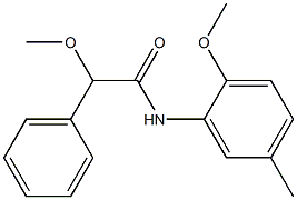 2-methoxy-N-(2-methoxy-5-methylphenyl)-2-phenylacetamide 구조식 이미지