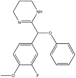 3,4,5,6-Tetrahydro-2-(3-fluoro-4-methoxy-α-phenoxybenzyl)pyrimidine Structure