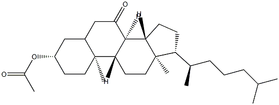 3β-(아세틸옥시)-5ξ-콜레스탄-7-온 구조식 이미지