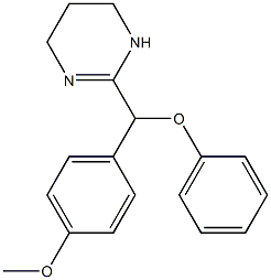 3,4,5,6-테트라히드로-2-(4-메톡시-α-페녹시벤질)피리미딘 구조식 이미지