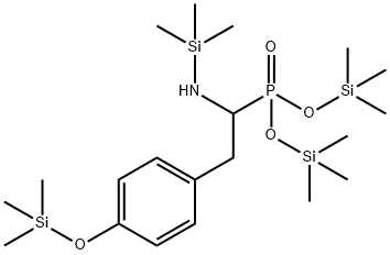 [α-[(Trimethylsilyl)amino]-4-(trimethylsiloxy)phenethyl]phosphonic acid bis(trimethylsilyl) ester Structure