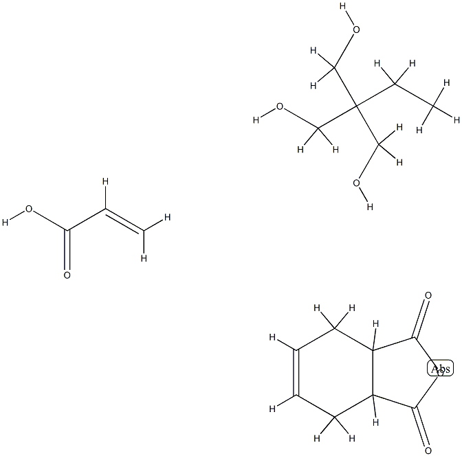2-Propenoic acid, polymer with 2-ethyl-2-(hydroxymethyl)-1,3-propanediol and 3a,4,7,7a-tetrahydro-1,3-isobenzofurandione 구조식 이미지