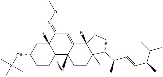 (22E)-3β-[(Trimethylsilyl)oxy]-5α-ergosta-7,22-dien-6-one O-methyl oxime 구조식 이미지