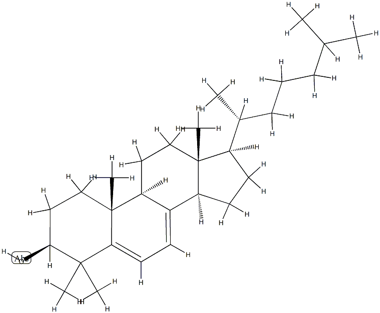 4,4-디메틸콜레스타-5,7-디엔-3β-올 구조식 이미지