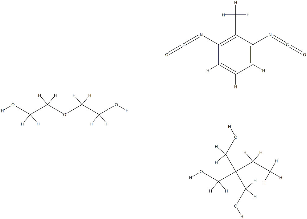 1,3-Propanediol, 2-ethyl-2-(hydroxymethyl)-, polymer with 1,3-diisocyanatomethylbenzene and 2,2-oxybisethanol Structure