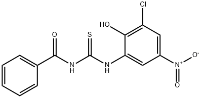 53501-41-0 N-[[(3-Chloro-2-hydroxy-5-nitrophenyl)amino]thioxomethyl]benzamide