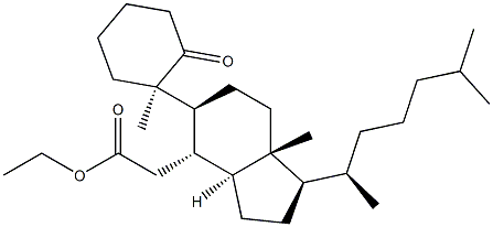 (10α)-1-옥소-5,6-세코콜레스탄-6-오산에틸에스테르 구조식 이미지