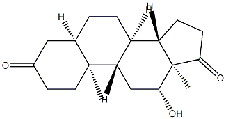 12β-하이드록시-5β-안드로스탄-3,17-디온 구조식 이미지