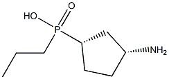 Phosphinic acid, [(1R,3S)-3-aminocyclopentyl]propyl-, rel- (9CI) Structure