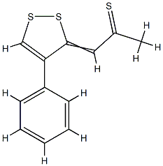 1-(4-phenyl-3H-1,2-dithiol-3-ylidene)-2-propanethione 구조식 이미지