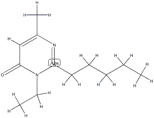 1-lambda-alpha-mu-upsilon-bta-delta-alpha4-1,2,6-Thiadiazin-3(2H)-one,2-ethyl-5-methyl-1-pentyl-(9CI) 구조식 이미지