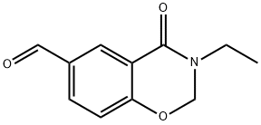 2H-1,3-Benzoxazine-6-carboxaldehyde,3-ethyl-3,4-dihydro-4-oxo-(9CI) Structure