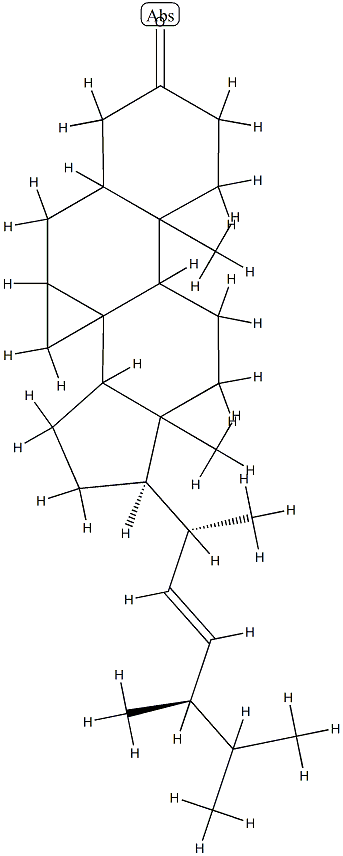 (22E)-3',7β-Dihydrocycloprop[7,8]-5α-ergost-22-en-3-one Structure