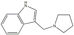 1H-인돌,3-(1-피롤리디닐메틸)- 구조식 이미지