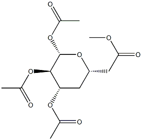 4-Deoxy-β-D-xylo-hexopyranose tetraacetate Structure