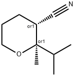 2H-Pyran-3-carbonitrile,tetrahydro-2-methyl-2-(1-methylethyl)-,(2R,3R)-rel-(9CI) Structure