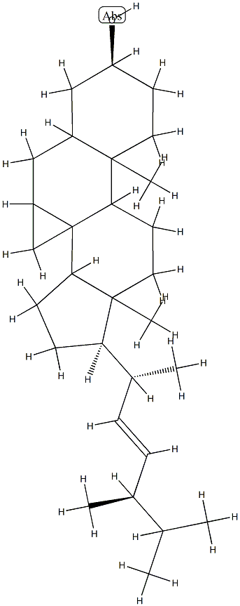 (8α,22E)-3',7β-Dihydrocycloprop[7,8]-5α-ergost-22-en-3β-ol 구조식 이미지