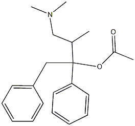 Propoxyphene Related Compound B (50 mg) (alpha-d-2-Acetoxy-4-dimethylamino-1,2-diphenyl-3-methylbutane) 구조식 이미지