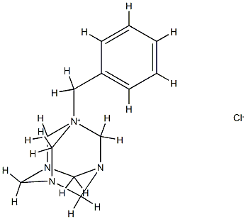 1-benzyl-3,5,7-triaza-1-azoniatricyclo[3.3.1.13,7]decane chloride 구조식 이미지