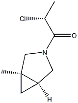 3-Azabicyclo[3.1.0]hexane, 3-(2-chloro-1-oxopropyl)-1-methyl-, [1alpha,3(R*),5alpha]- (9CI) Structure