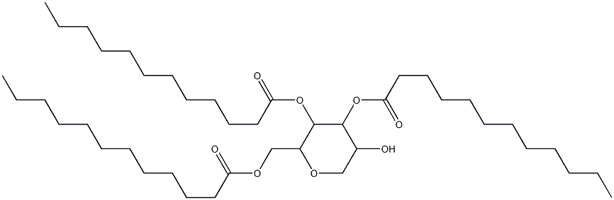 1,5-anhydro-D-glucitol 3,4,6-tridodecanoate 구조식 이미지