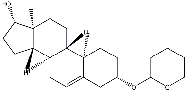 3β-[(Tetrahydro-2H-pyran-2-yl)oxy]androst-5-en-17β-ol 구조식 이미지