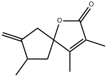 1-Oxaspiro[4.4]non-3-en-2-one,3,4,7-trimethyl-8-methylene-(9CI) Structure