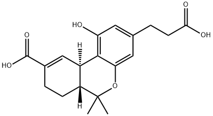 4'',5''-bisnor-delta(1)-tetrahydrocannabinol-7,3''-dicarboxylic acid Structure