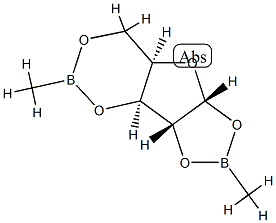 1-O,2-O-(Methylboranediyl)-3-O,5-O-(methylboranediyl)-α-D-xylofuranose Structure