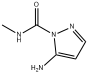 1H-피라졸-1-카르복스아미드,5-아미노-N-메틸-(9CI) 구조식 이미지