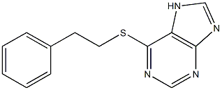6-[(2-phenylethyl)sulfanyl]-9H-purine 구조식 이미지