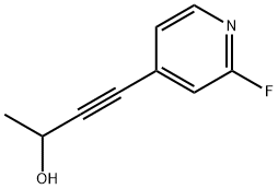 3-Butyn-2-ol,4-(2-fluoro-4-pyridinyl)-(9CI) 구조식 이미지