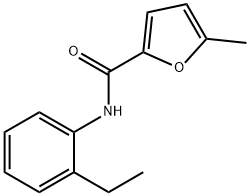 2-푸란카르복사미드,N-(2-에틸페닐)-5-메틸-(9Cl) 구조식 이미지