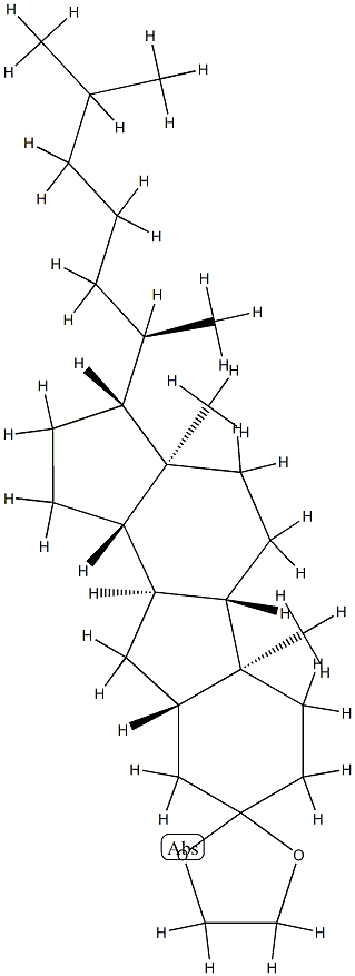 3,3-(Ethylenebisoxy)-B-nor-5α-cholestane Structure