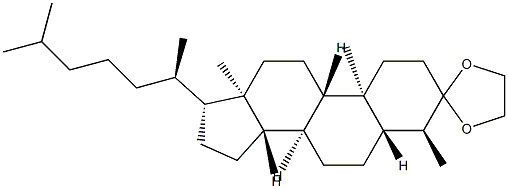 4α-Methyl-5α-cholestan-3-one 1,2-ethanediyl acetal Structure