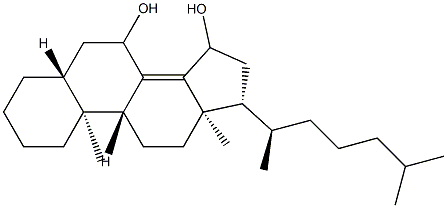 5α-콜레스트-8(14)-엔-7,15-디올 구조식 이미지