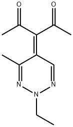 2,4-Pentanedione,3-(2-ethyl-4-methyl-1,2,3-triazin-5(2H)-ylidene)-(9CI) 구조식 이미지