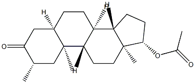 17β-Acetyloxy-2β-methyl-5β-androstan-3-one Structure