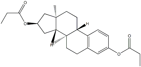 [(8S,9S,13R,14S,16R)-13-methyl-3-propanoyloxy-6,7,8,9,11,12,14,15,16,1 7-decahydrocyclopenta[a]phenanthren-16-yl] propanoate 구조식 이미지