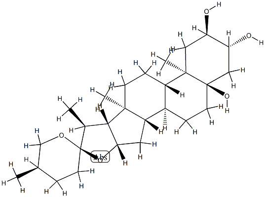 (25R)-5α-Spirostane-2α,3β,5-triol 구조식 이미지