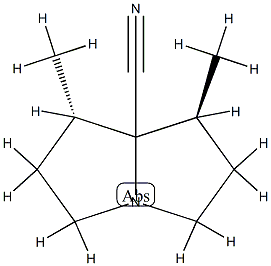 1H-Pyrrolizine-7a(5H)-carbonitrile,tetrahydro-1,7-dimethyl-,(1R,7R)-rel-(9CI) 구조식 이미지