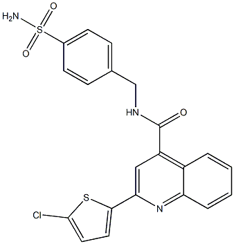 N-[4-(aminosulfonyl)benzyl]-2-(5-chloro-2-thienyl)-4-quinolinecarboxamide Structure