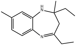 1H-1,5-Benzodiazepine,2,4-diethyl-2,3-dihydro-2,8-dimethyl-(9CI) 구조식 이미지