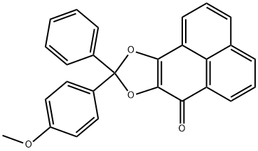 9-(4-Methoxyphenyl)-9-phenyl-7H-phenaleno[1,2-d][1,3]dioxol-7-one 구조식 이미지